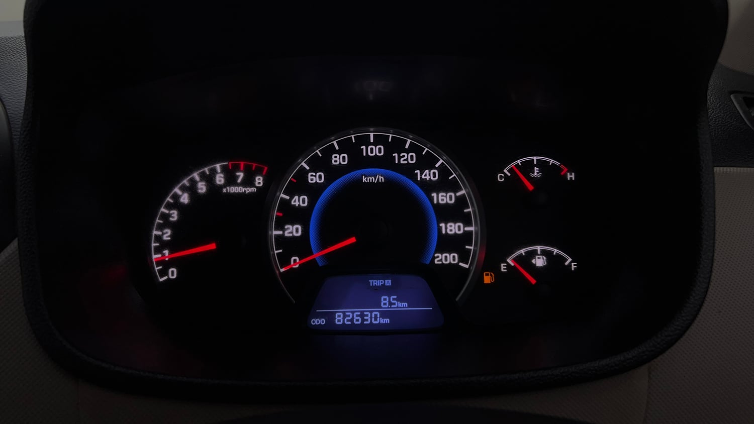 Used 2016 Hyundai Grand i10 Sportz 1.2 Kappa VTVT Petrol Manual interior CLUSTERMETER VIEW