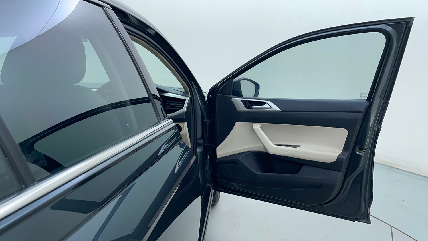 Used 2022 Volkswagen Virtus Topline 1.0 TSI AT Petrol Automatic interior RIGHT FRONT DOOR OPEN VIEW