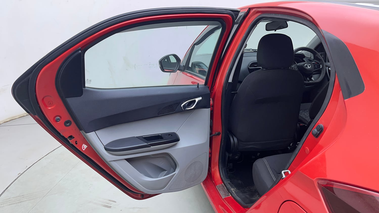 Used 2020 Tata Tiago XZ Plus Dual Tone Petrol Manual interior LEFT REAR DOOR OPEN VIEW