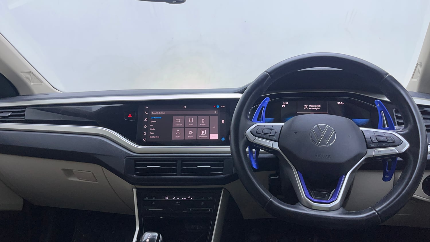 Used 2023 Volkswagen Virtus Topline 1.0 TSI AT Petrol Automatic interior DASHBOARD VIEW