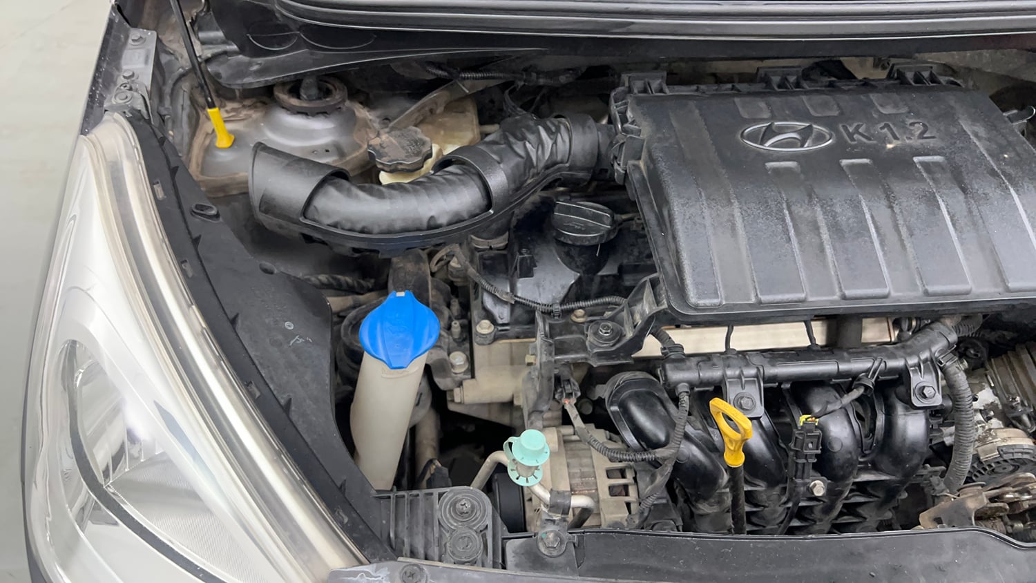 Used 2016 Hyundai Grand i10 Sportz 1.2 Kappa VTVT Petrol Manual engine ENGINE RIGHT SIDE VIEW