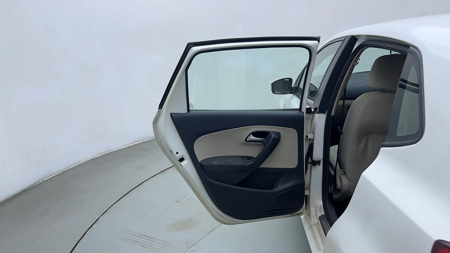 Used 2013 Volkswagen Polo Highline1.2L (P) Petrol Manual interior LEFT REAR DOOR OPEN VIEW