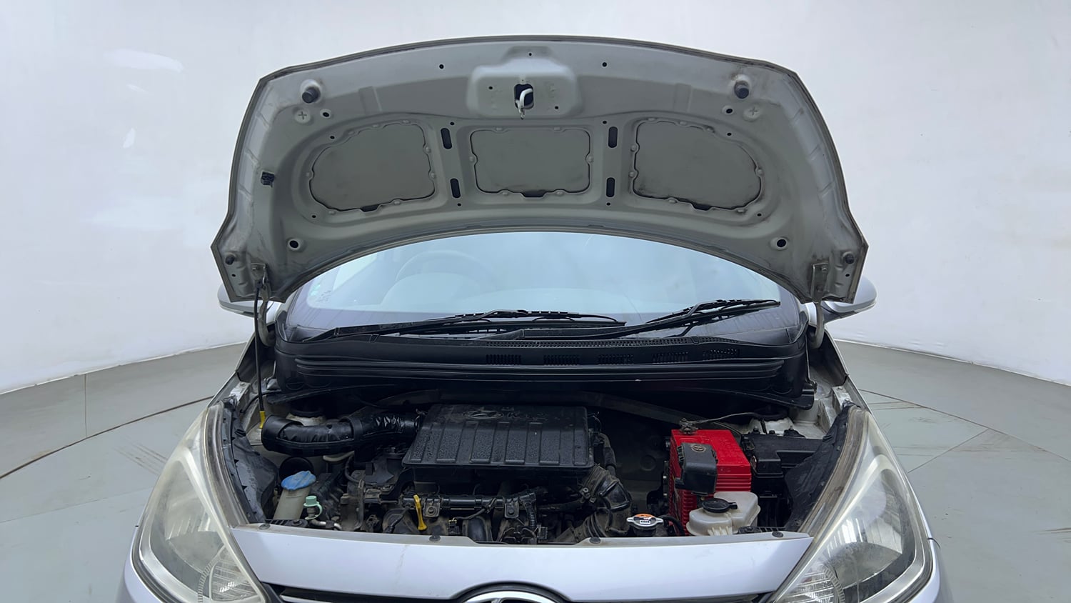 Used 2014 Hyundai Xcent S 1.2 Petrol Manual engine ENGINE & BONNET OPEN FRONT VIEW