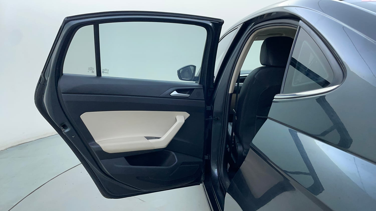 Used 2022 Volkswagen Virtus Topline 1.0 TSI AT Petrol Automatic interior LEFT REAR DOOR OPEN VIEW
