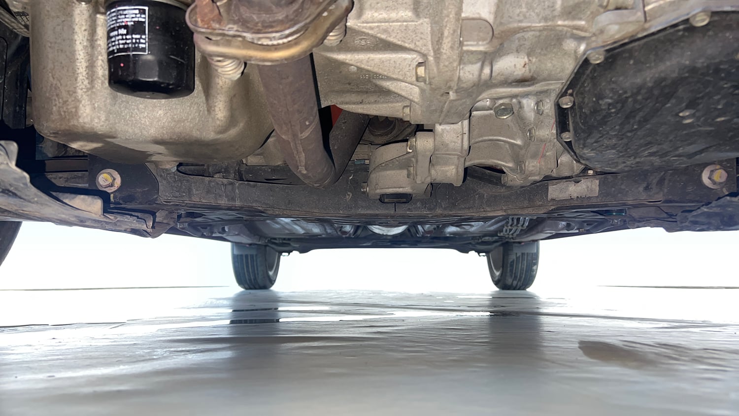 Used 2017 Maruti Suzuki Baleno Zeta 1.2 AT Petrol Automatic extra FRONT LEFT UNDERBODY VIEW