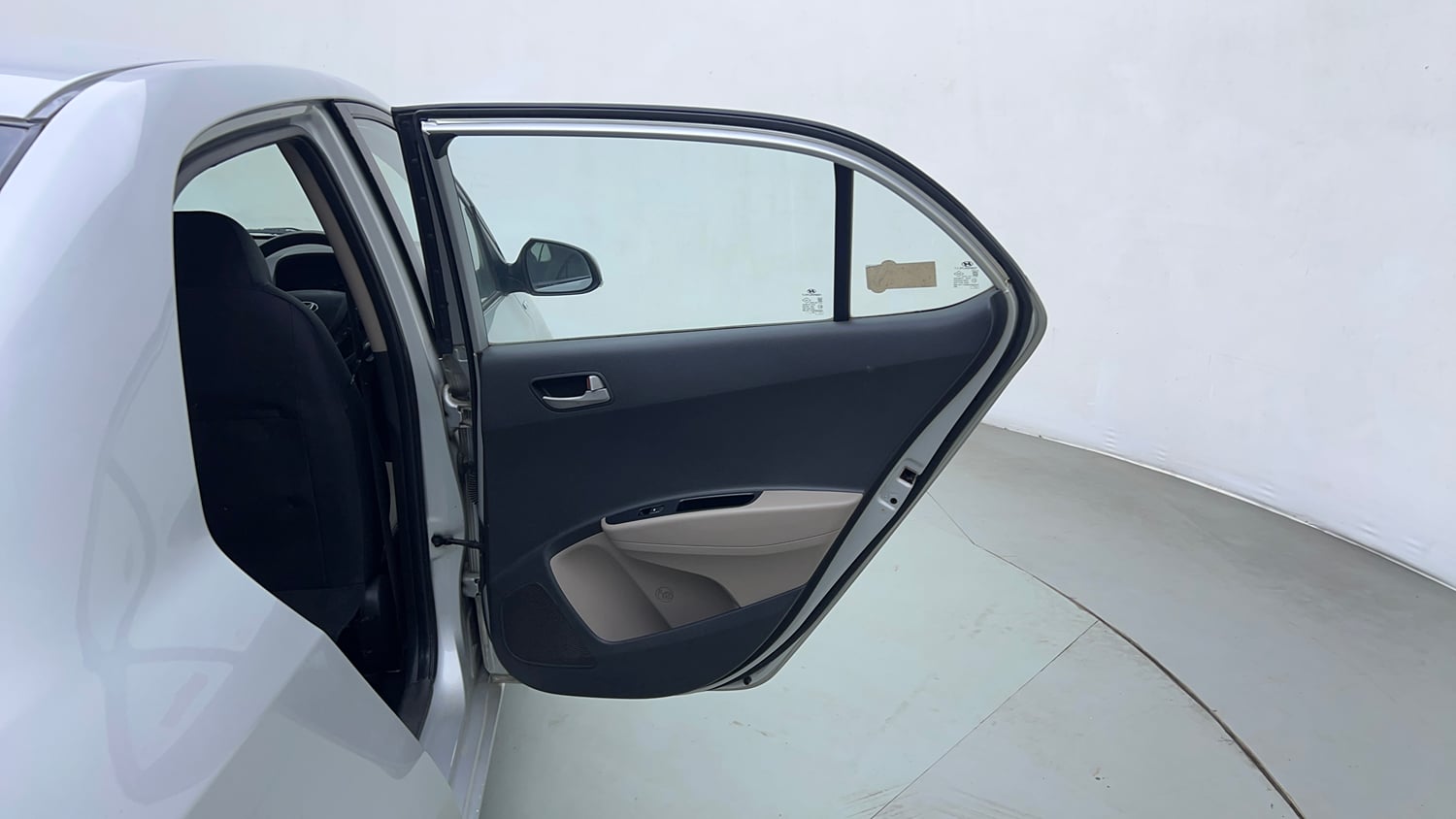 Used 2014 Hyundai Xcent S 1.2 Petrol Manual interior RIGHT REAR DOOR OPEN VIEW