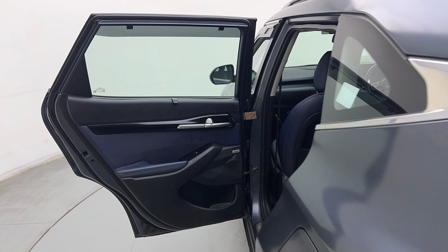 Used 2023 Kia Seltos X Line 1.4 DCT Petrol Automatic interior LEFT REAR DOOR OPEN VIEW