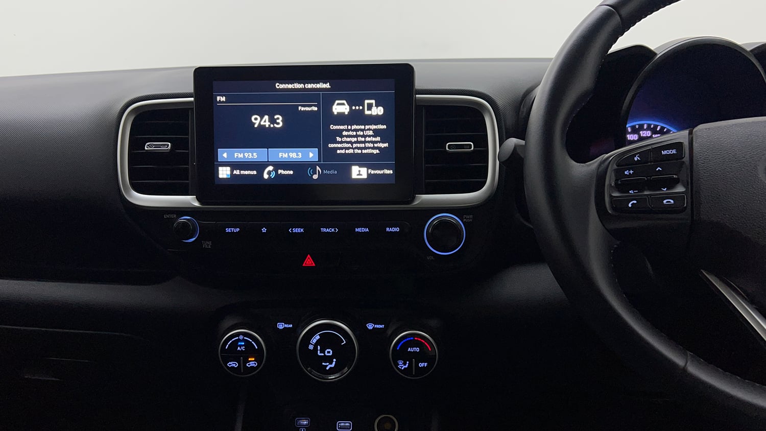 Used 2019 hyundai Venue SX 1.0 Turbo Petrol Petrol Manual interior MUSIC SYSTEM & AC CONTROL VIEW