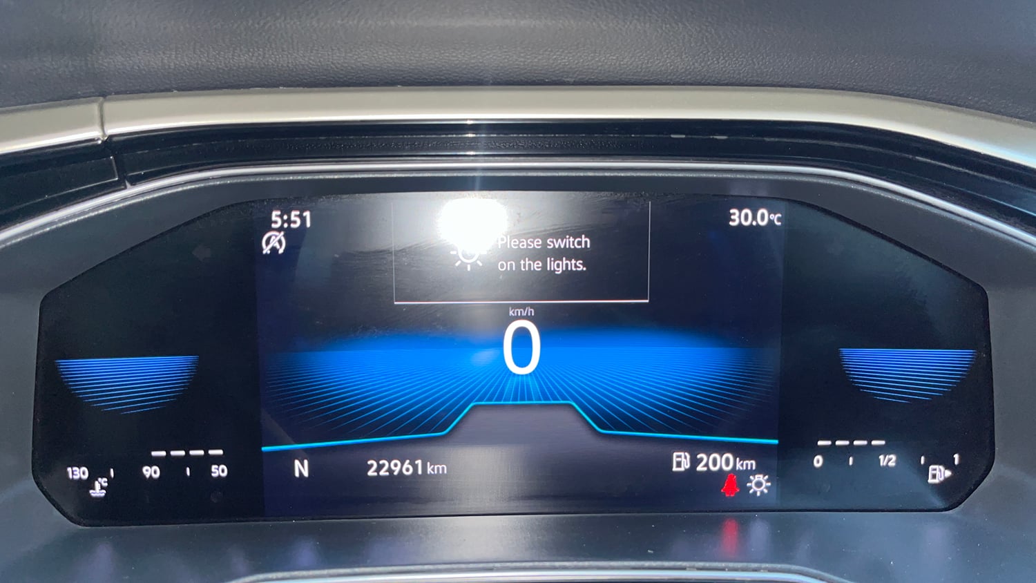 Used 2023 Volkswagen Virtus Topline 1.0 TSI AT Petrol Automatic interior CLUSTERMETER VIEW