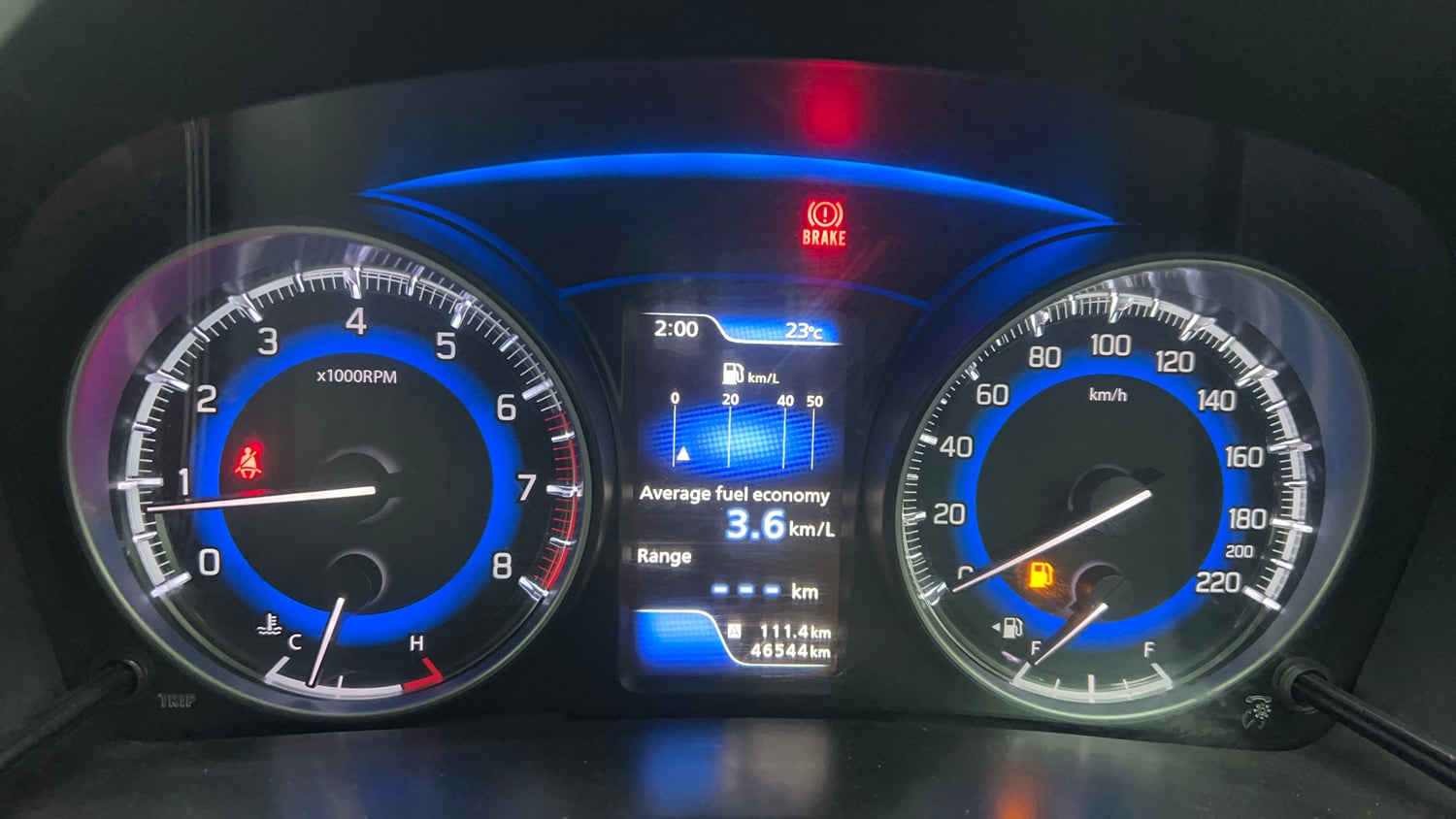 Used 2016 Maruti Suzuki Baleno Zeta 1.2 Petrol Manual interior CLUSTERMETER VIEW
