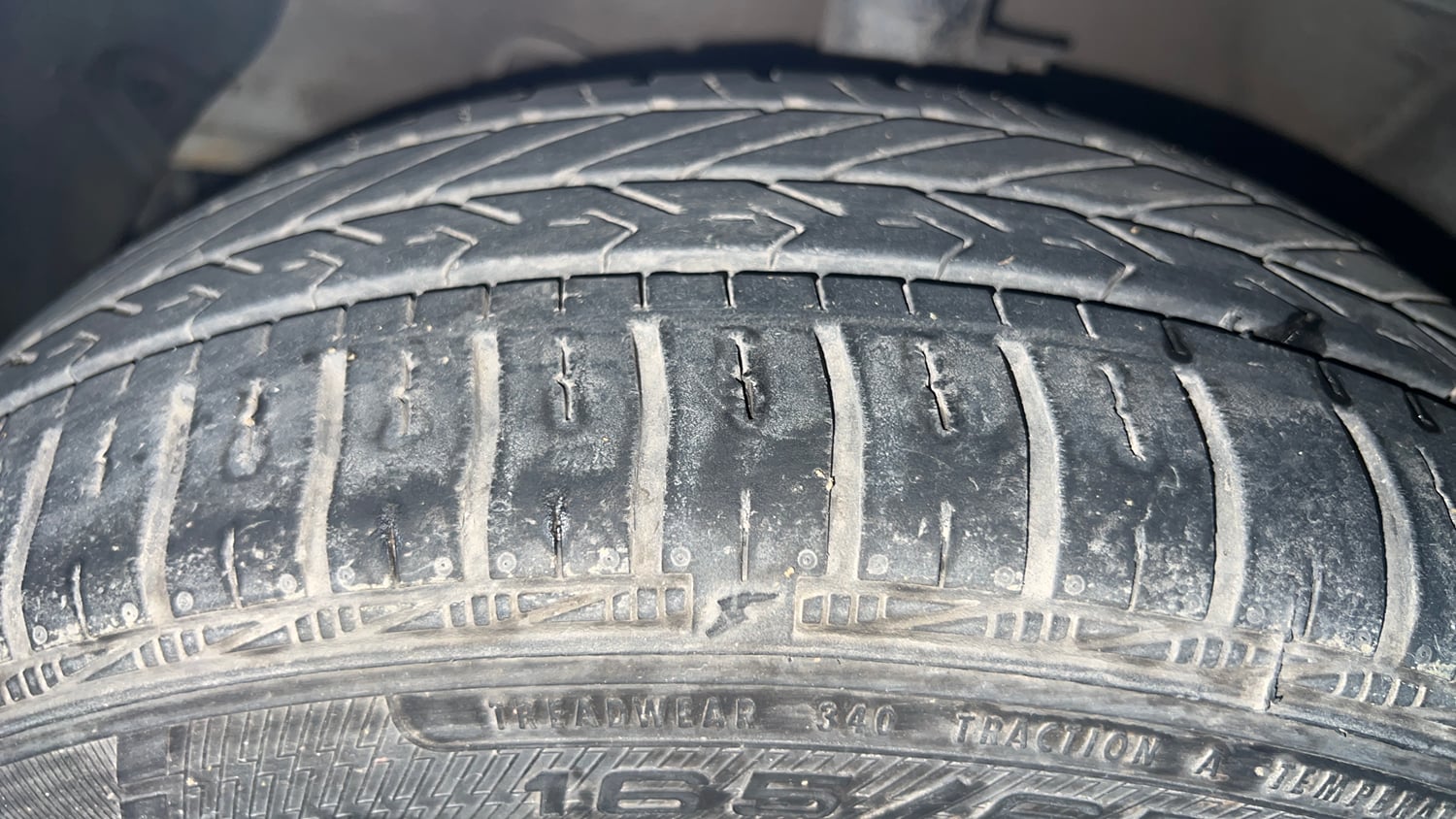 Used 2014 Hyundai Xcent S 1.2 Petrol Manual tyres LEFT FRONT TYRE TREAD VIEW