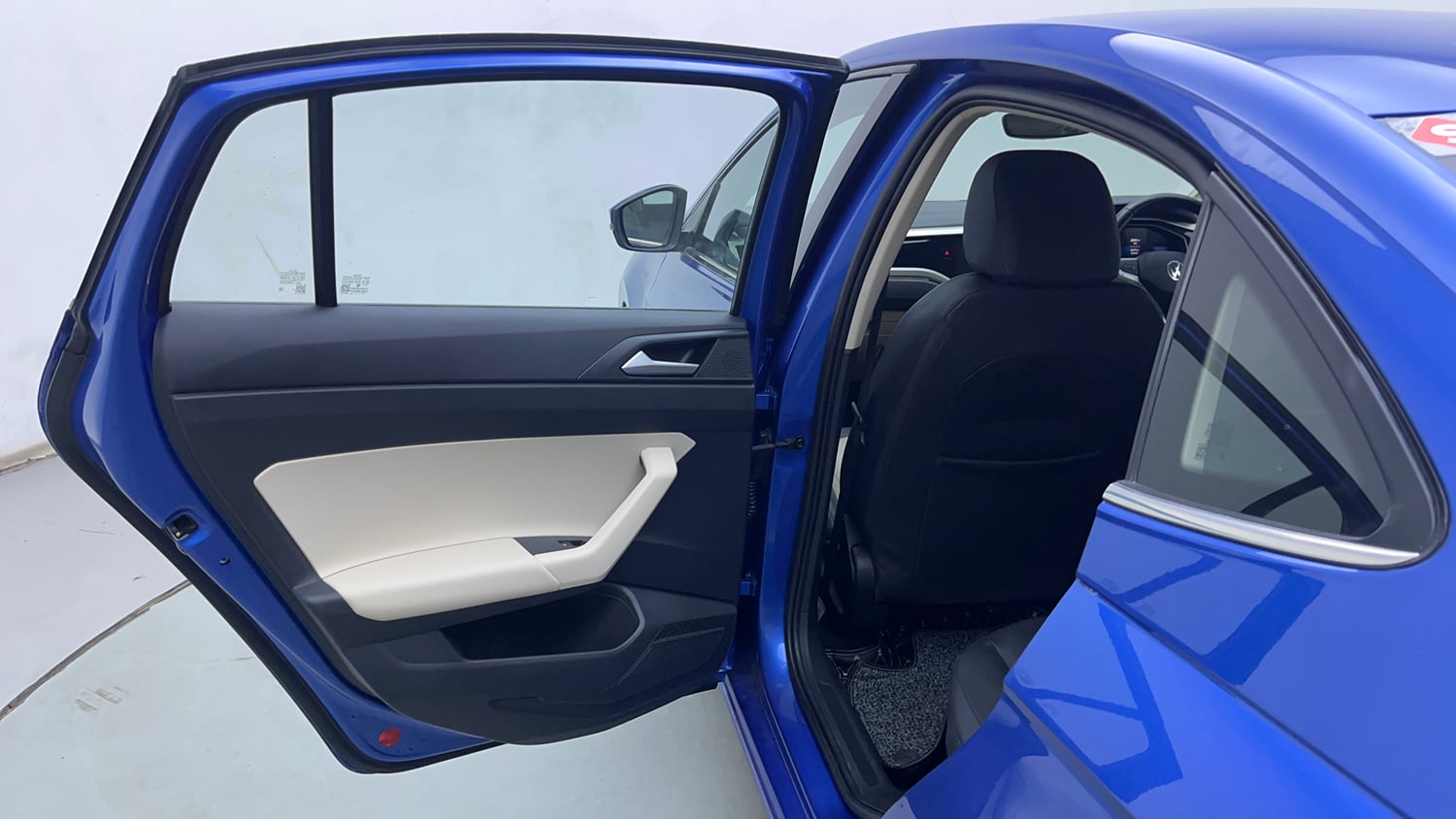Used 2023 Volkswagen Virtus Topline 1.0 TSI AT Petrol Automatic interior LEFT REAR DOOR OPEN VIEW