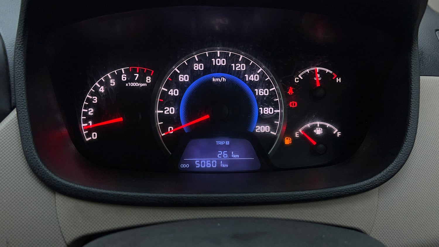 Used 2016 Hyundai Grand i10 Sportz 1.2 Kappa VTVT Petrol Manual interior CLUSTERMETER VIEW