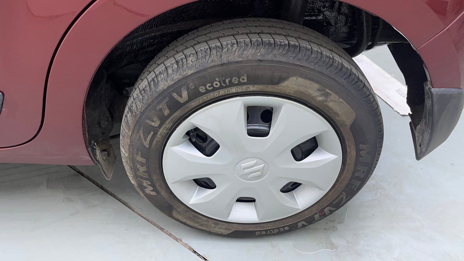 Used 2026 Maruti Suzuki Wagon R VXI 1.0 AGS Petrol Automatic tyres LEFT REAR TYRE RIM VIEW