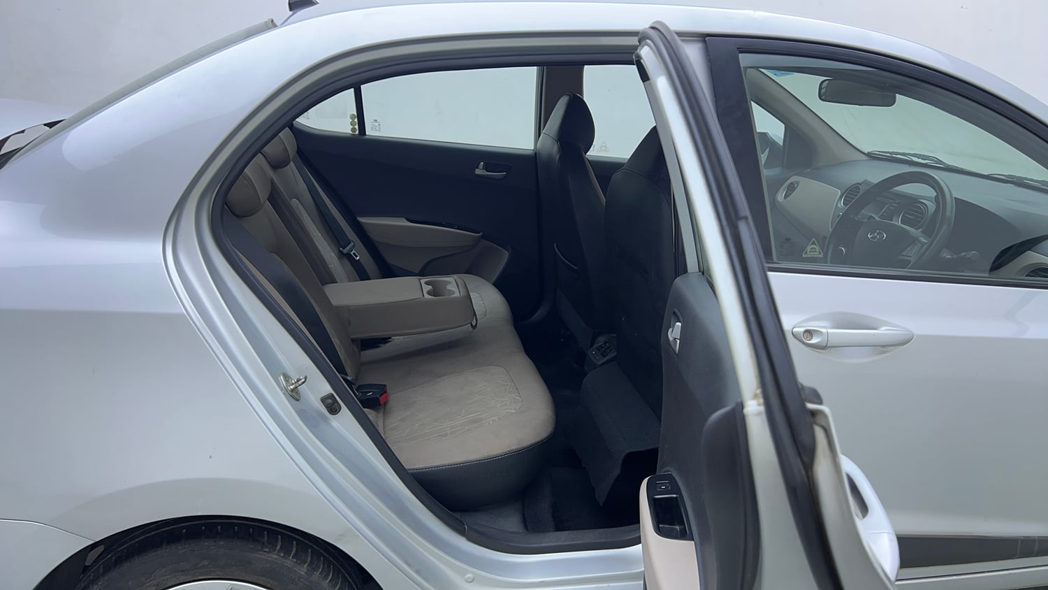 Used 2014 Hyundai Xcent S 1.2 Petrol Manual interior RIGHT SIDE REAR DOOR CABIN VIEW