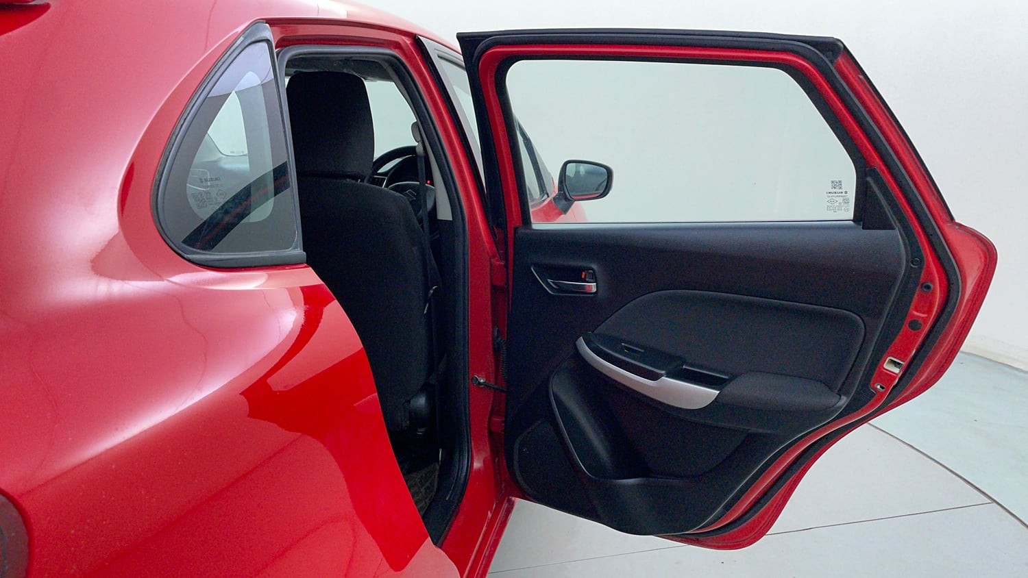 Used 2017 Maruti Suzuki Baleno Delta 1.2 Petrol Manual interior RIGHT REAR DOOR OPEN VIEW