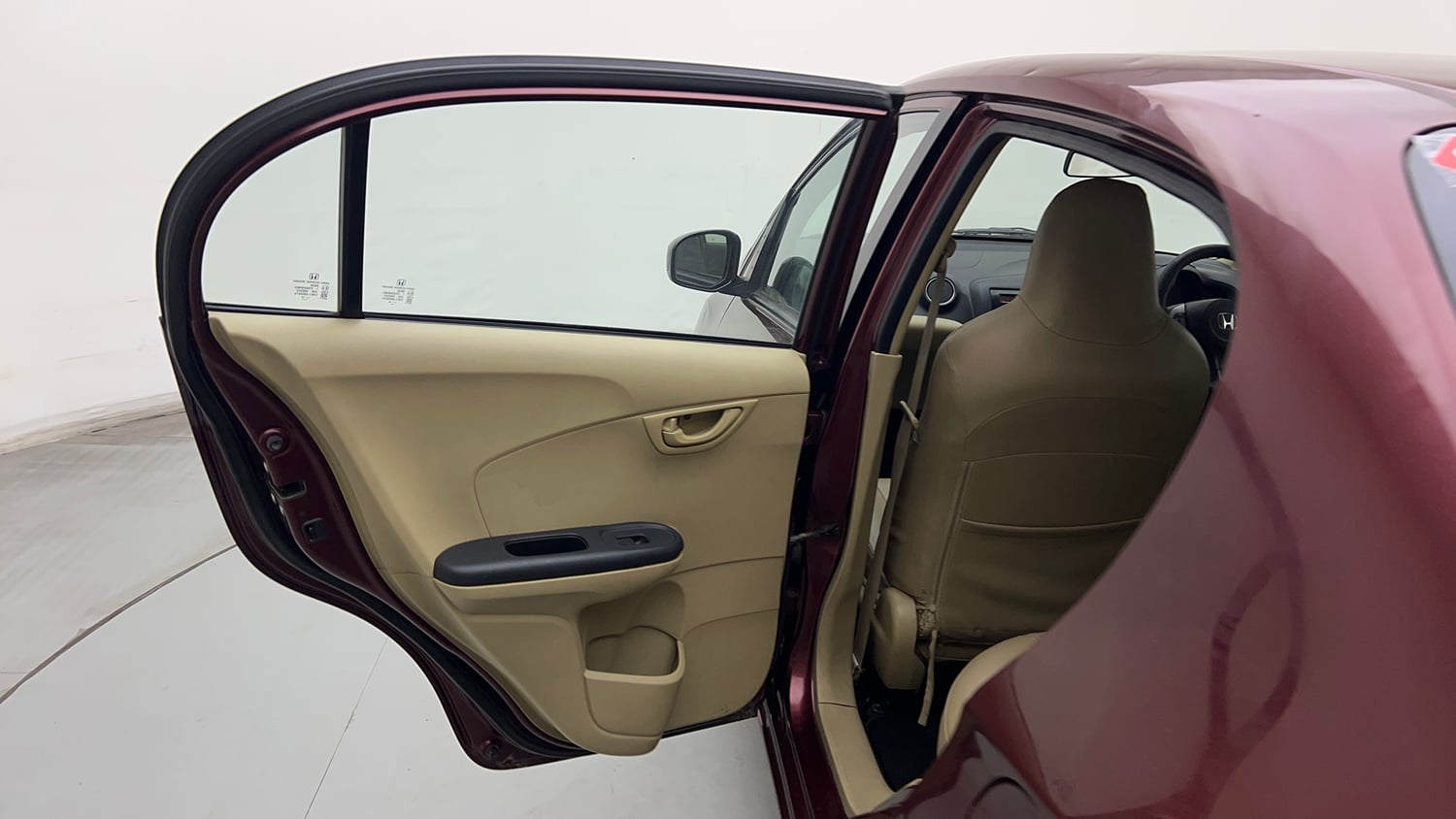 Used 2014 Honda Amaze 1.2 S i-VTEC Petrol Manual interior LEFT REAR DOOR OPEN VIEW