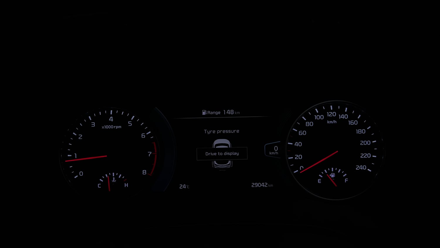 Used 2020 Kia Seltos GTX Plus 1.4 Petrol Manual interior CLUSTERMETER VIEW