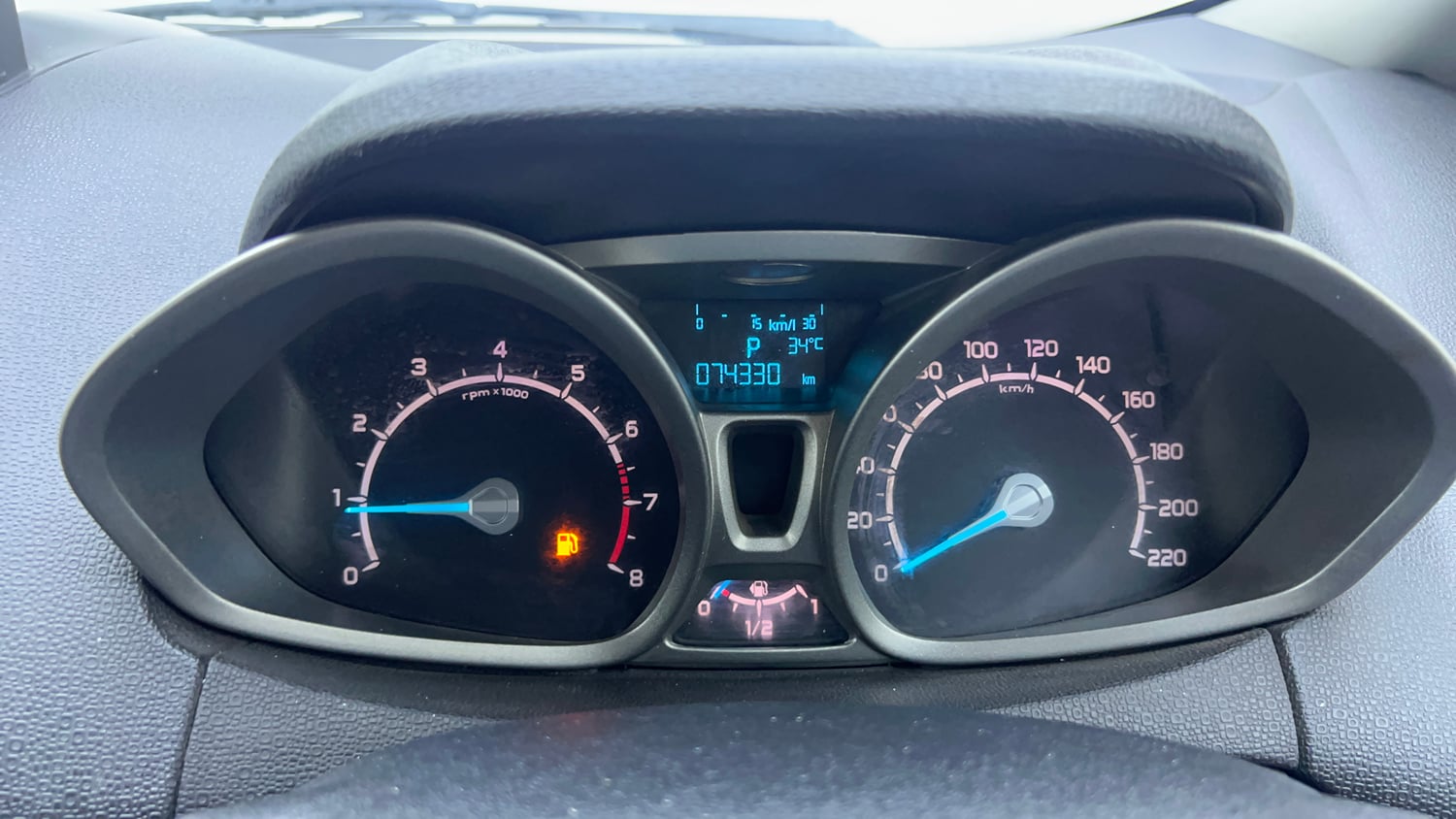 Used 2015 Ford EcoSport Titanium 1.5L Ti-VCT AT Petrol Automatic interior CLUSTERMETER VIEW