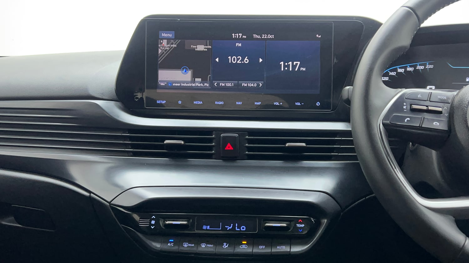 Used 2023 Hyundai New i20 Asta (O) 1.2 MT Petrol Manual interior MUSIC SYSTEM & AC CONTROL VIEW