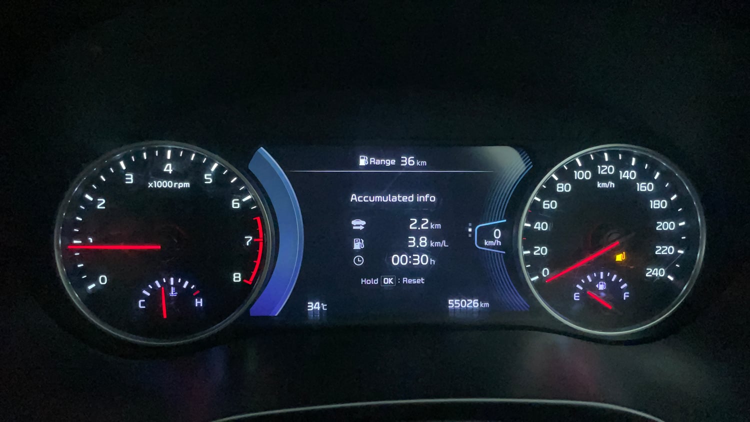 Used 2019 Kia Seltos GTX Plus 1.4 Petrol Manual interior CLUSTERMETER VIEW
