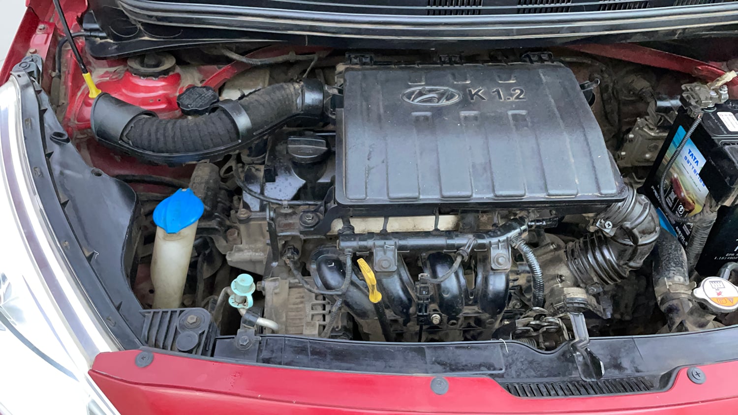 Used 2017 Hyundai Grand i10 Sportz (O) 1.2 Kappa VTVT Petrol Manual engine ENGINE RIGHT SIDE VIEW