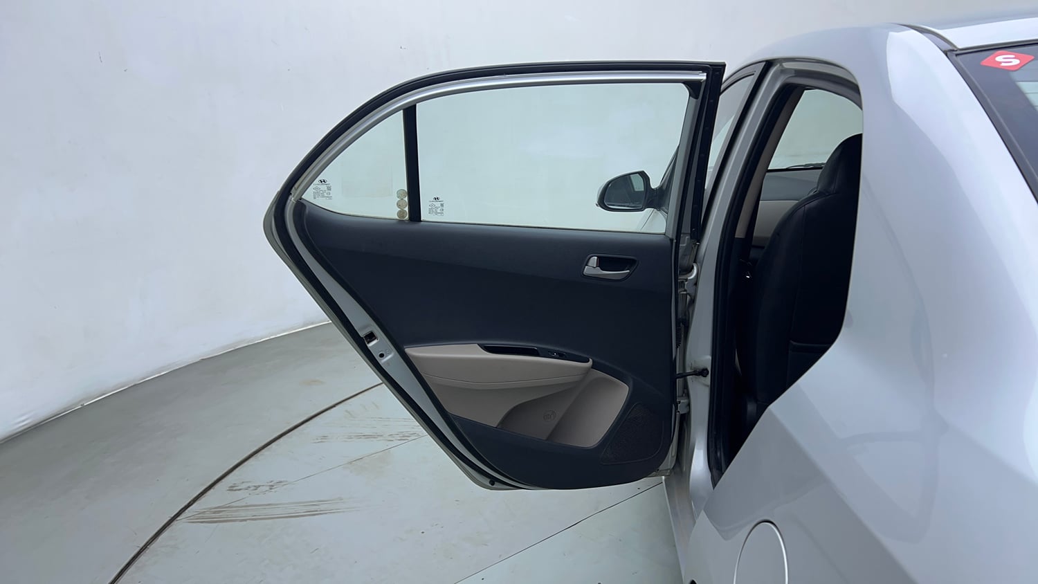 Used 2014 Hyundai Xcent S 1.2 Petrol Manual interior LEFT REAR DOOR OPEN VIEW