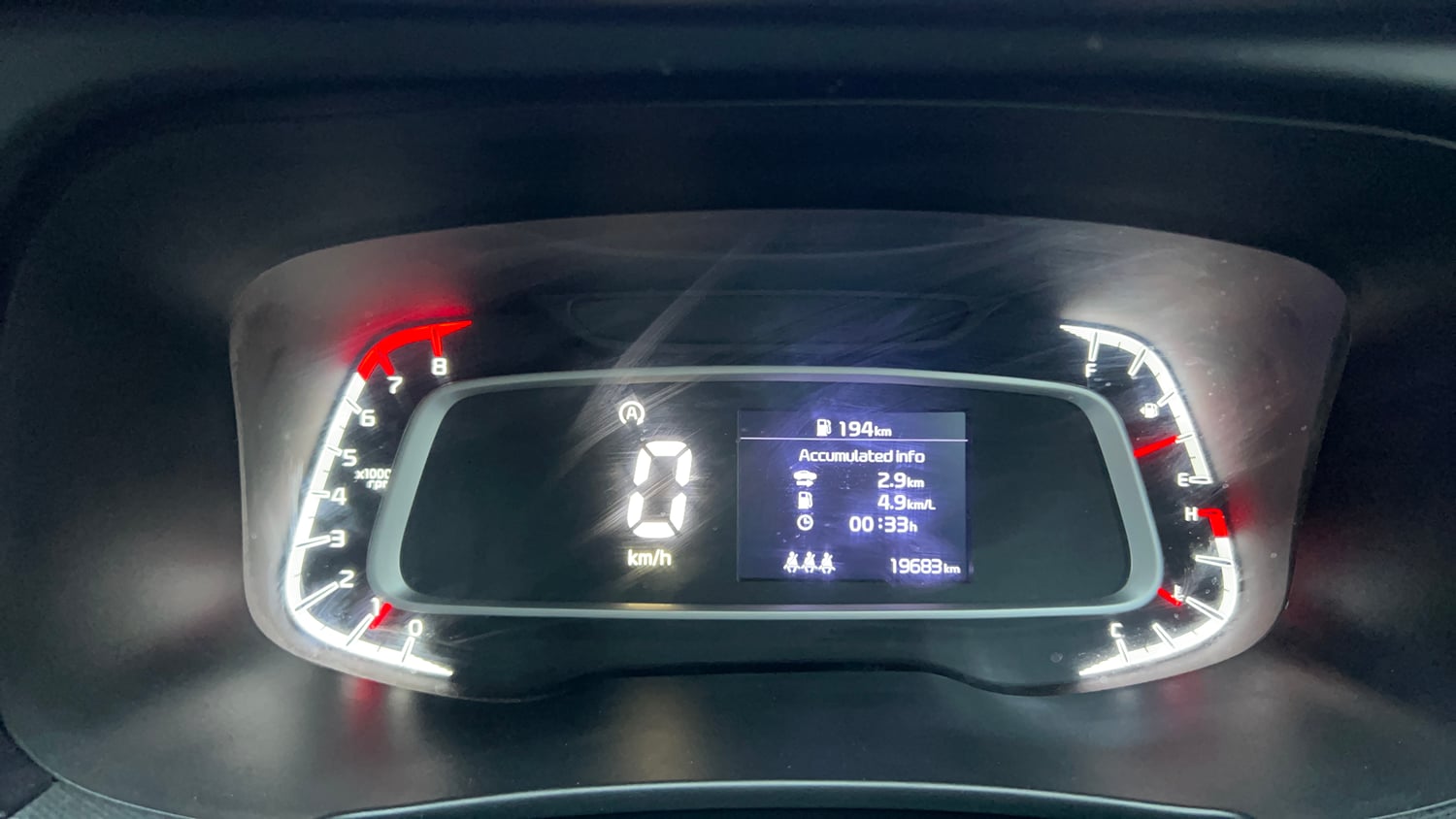 Used 2023 Kia Sonet HTK 1.2 Petrol MT Petrol Manual interior CLUSTERMETER VIEW