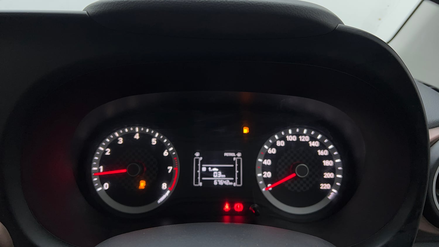 Used 2021 Hyundai Aura S 1.2 CNG Cng Manual interior CLUSTERMETER VIEW