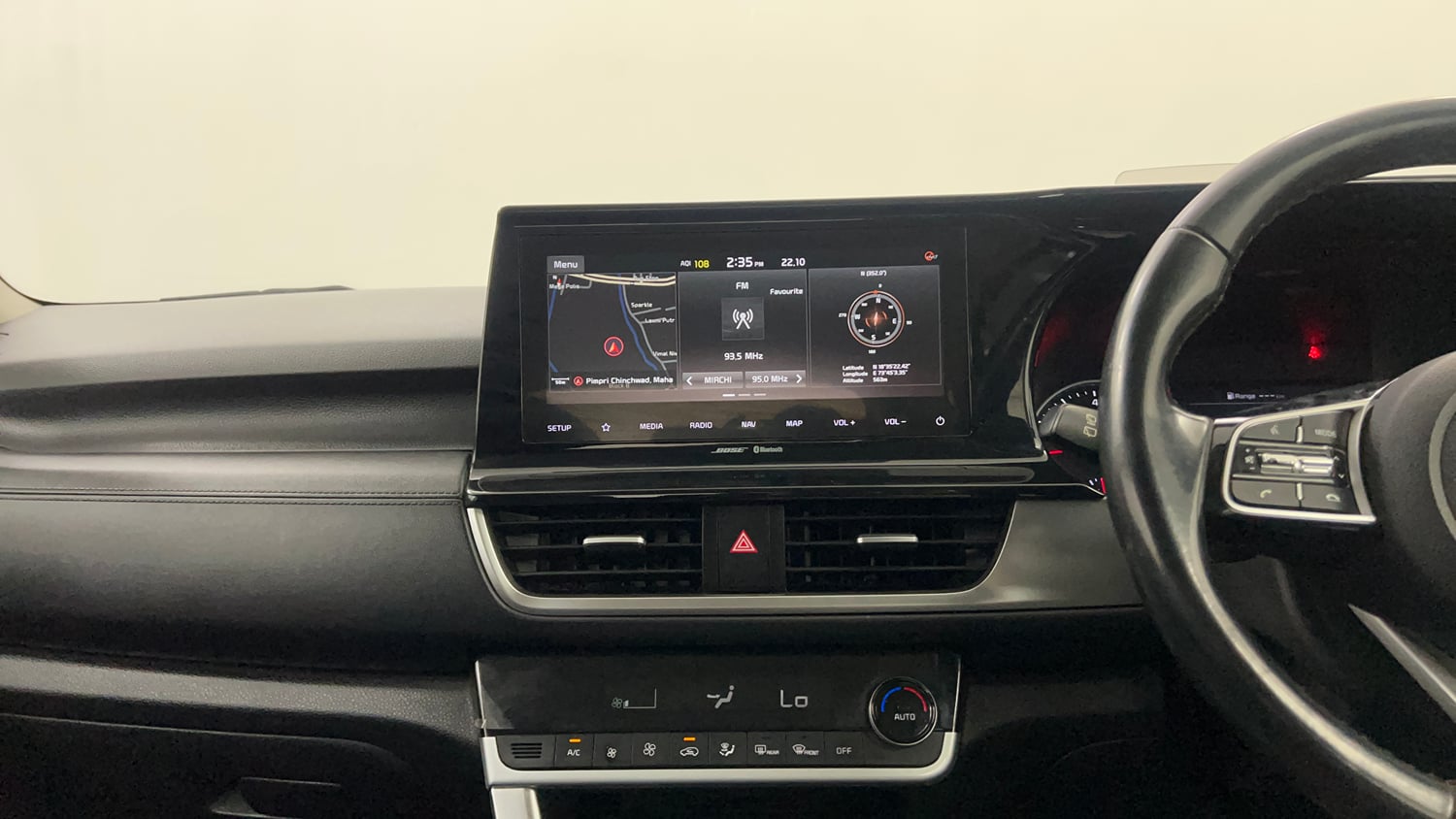 Used 2022 Kia Seltos X Line 1.4 DCT Petrol Automatic interior MUSIC SYSTEM & AC CONTROL VIEW