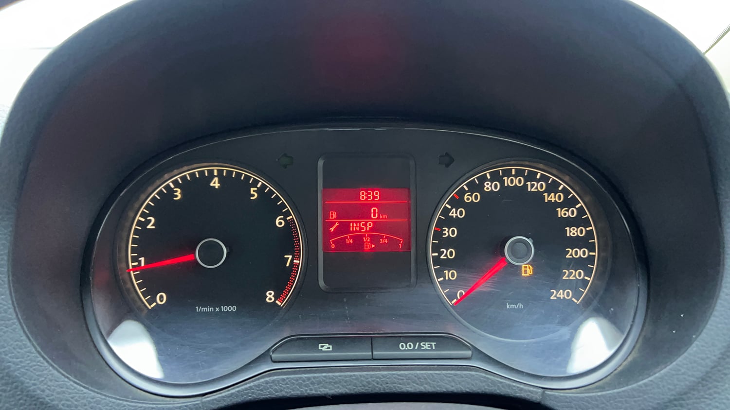 Used 2013 Volkswagen Polo Highline1.2L (P) Petrol Manual interior CLUSTERMETER VIEW