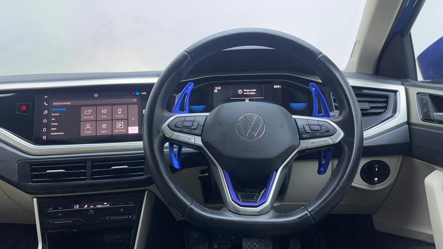 Used 2023 Volkswagen Virtus Topline 1.0 TSI AT Petrol Automatic interior STEERING VIEW