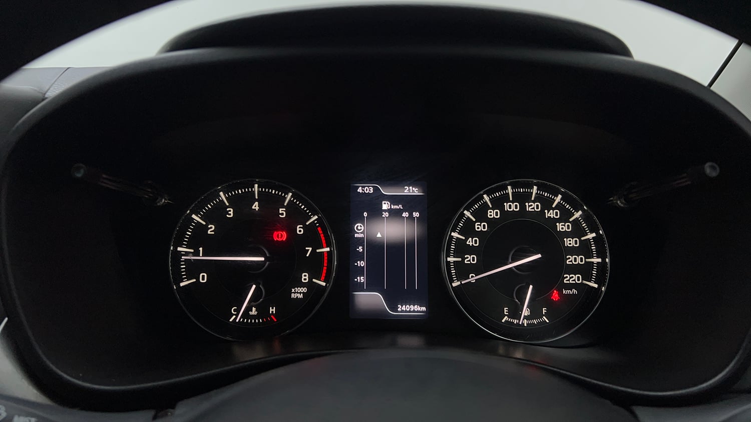 Used 2022 Maruti Suzuki Baleno Zeta MT Petrol Manual interior CLUSTERMETER VIEW