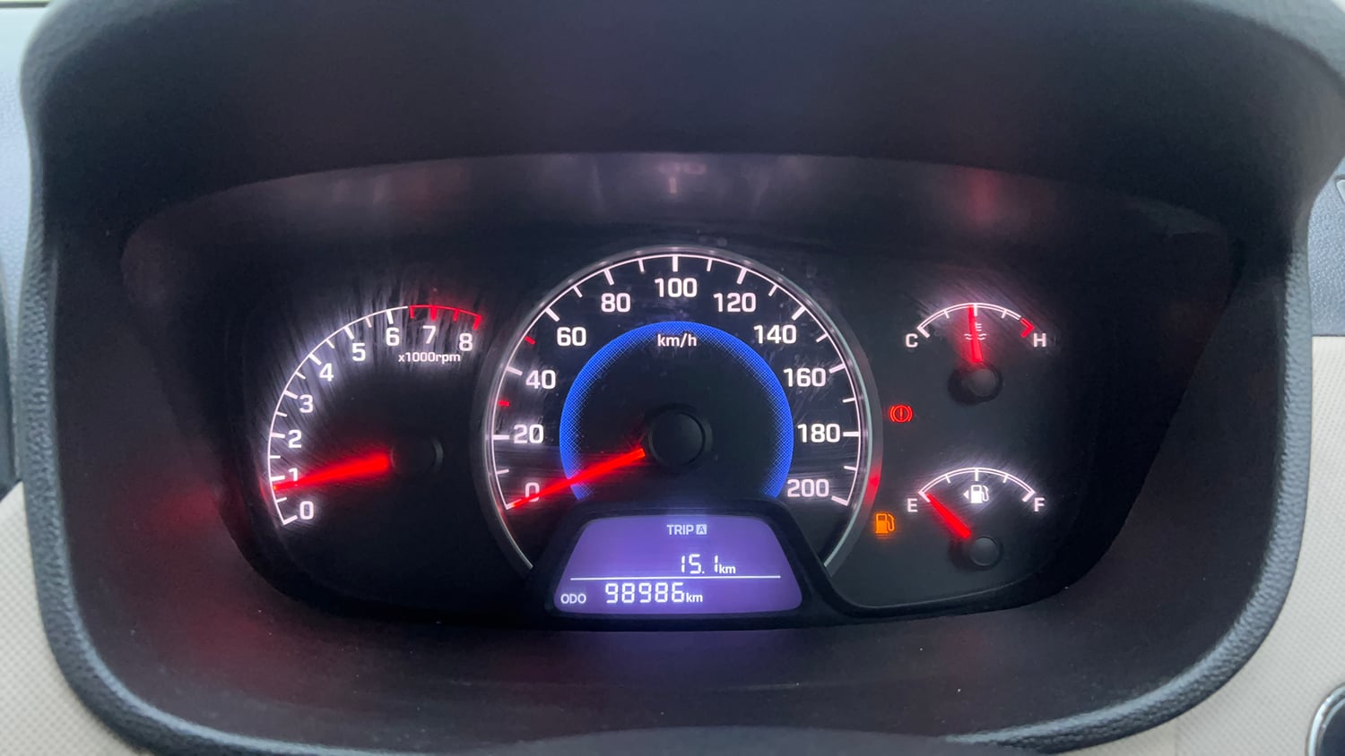 Used 2016 Hyundai Grand i10 Asta 1.2 Kappa VTVT Petrol Manual interior CLUSTERMETER VIEW