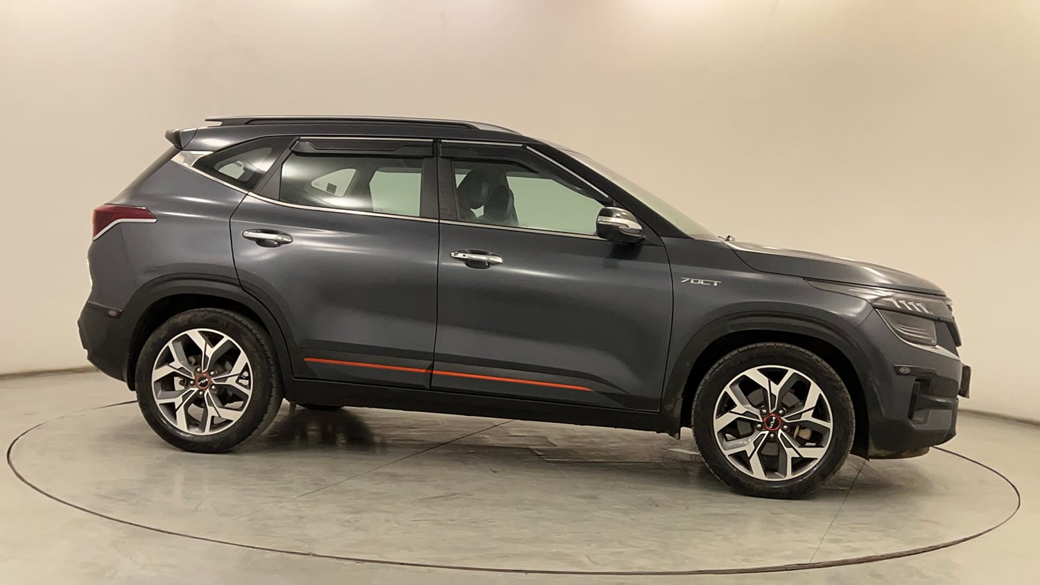 Used 2022 Kia Seltos X Line 1.4 DCT Petrol Automatic exterior RIGHT SIDE VIEW