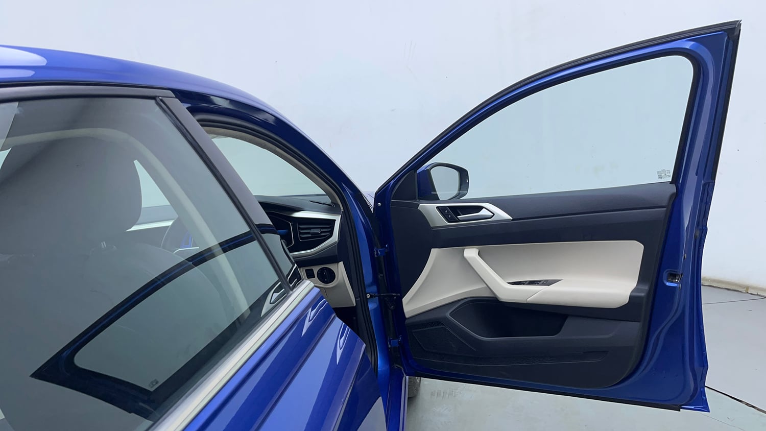 Used 2023 Volkswagen Virtus Topline 1.0 TSI AT Petrol Automatic interior RIGHT FRONT DOOR OPEN VIEW