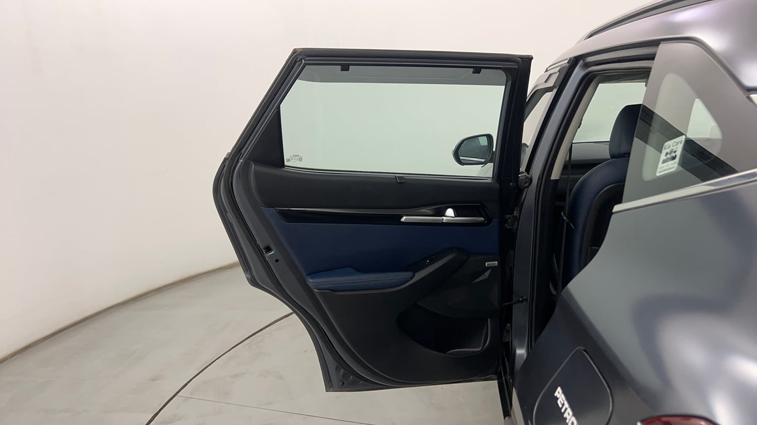 Used 2022 Kia Seltos X Line 1.4 DCT Petrol Automatic interior LEFT REAR DOOR OPEN VIEW