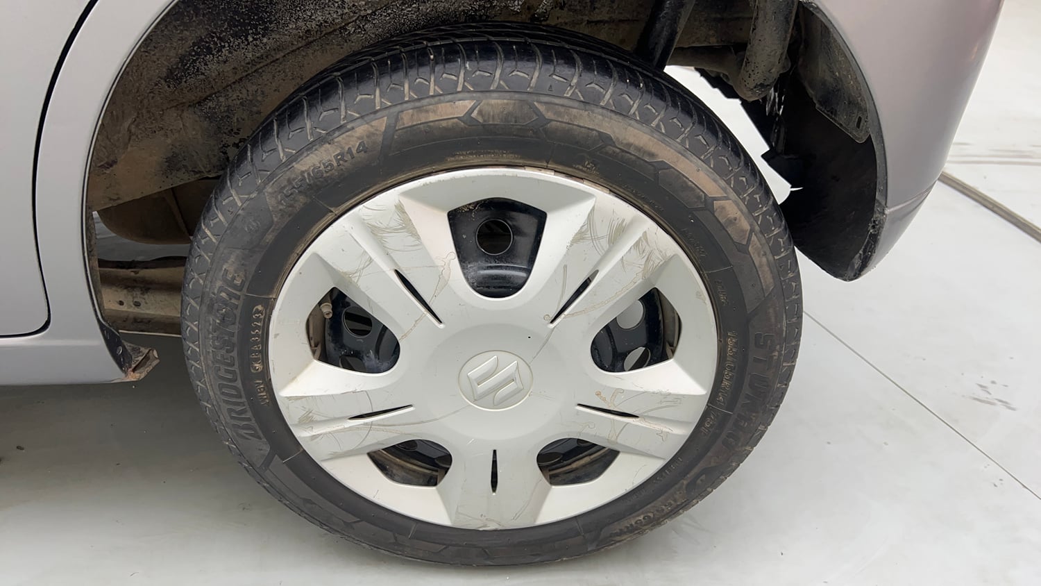 Used 2018 Maruti Suzuki Wagon R 1.0 VXI AMT (O) Petrol Automatic tyres LEFT REAR TYRE RIM VIEW