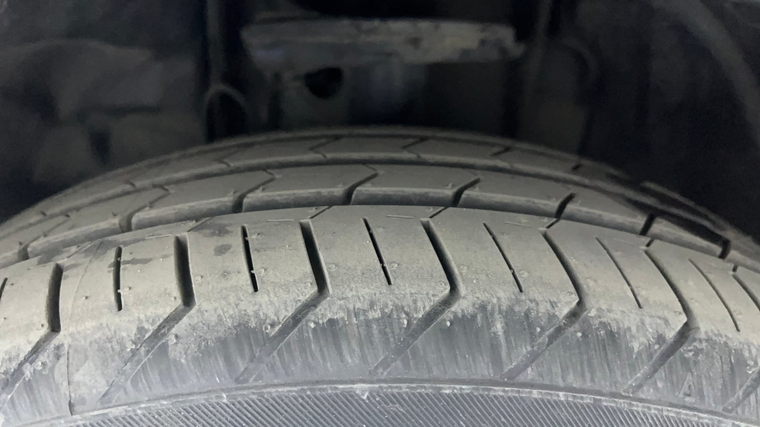Used 2023 Tata Tigor XZ Plus Petrol Manual tyres LEFT FRONT TYRE TREAD VIEW