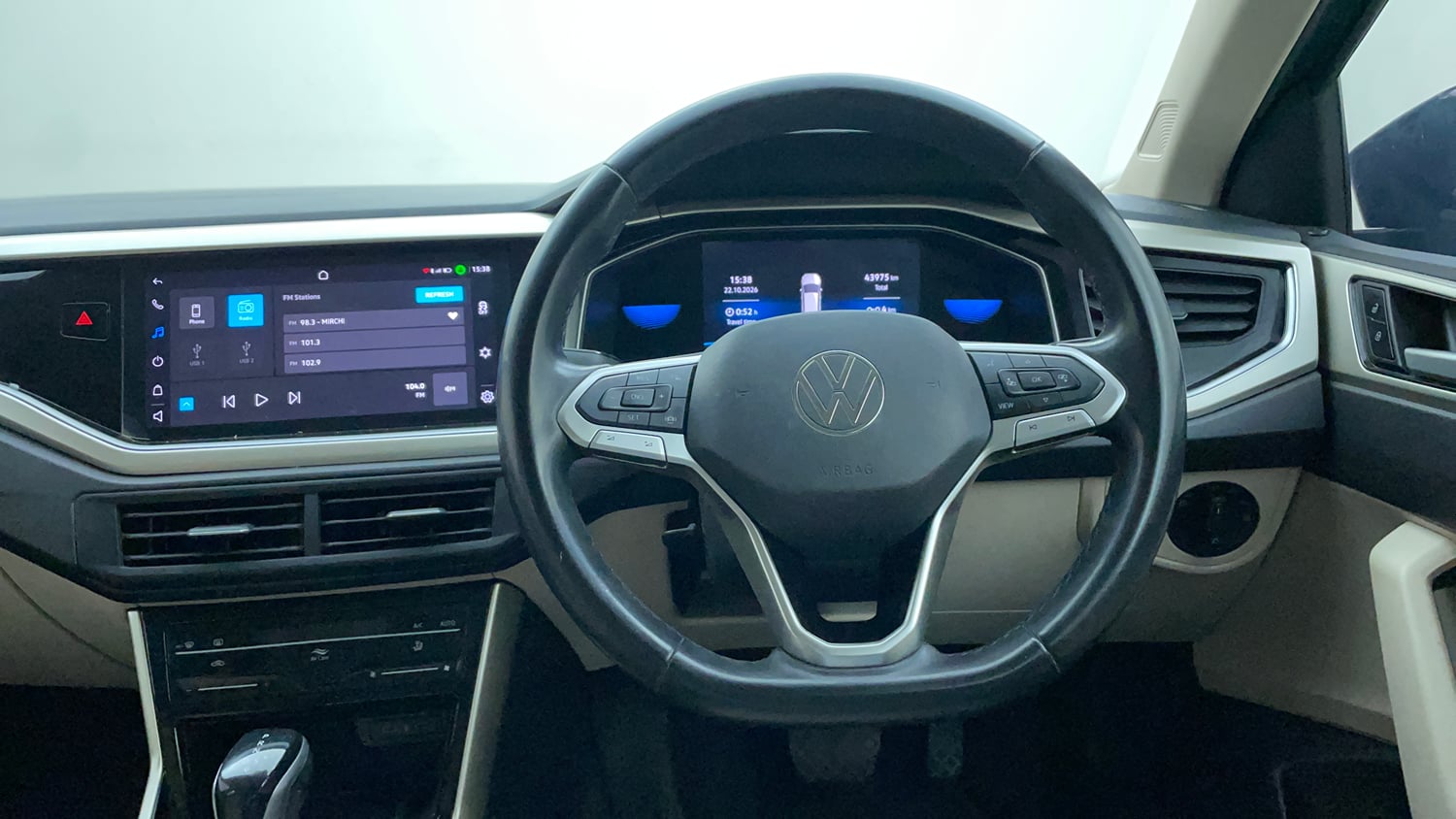 Used 2022 Volkswagen Virtus Topline 1.0 TSI AT Petrol Automatic interior STEERING VIEW