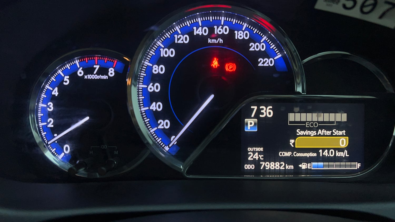 Used 2019 Toyota Yaris G CVT Petrol Automatic interior CLUSTERMETER VIEW