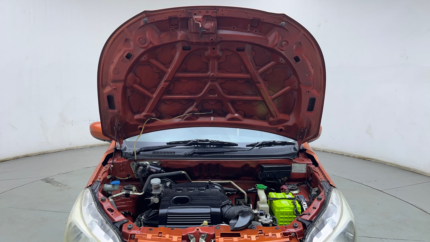 Used 2015 Maruti Suzuki Alto K10 VXi (O) Petrol Manual engine ENGINE & BONNET OPEN FRONT VIEW