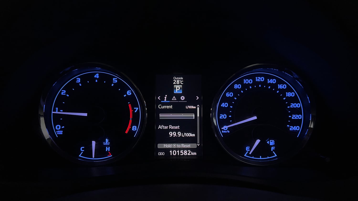 Used 2018 Toyota Corolla Altis VL CVT Petrol Petrol Automatic interior CLUSTERMETER VIEW