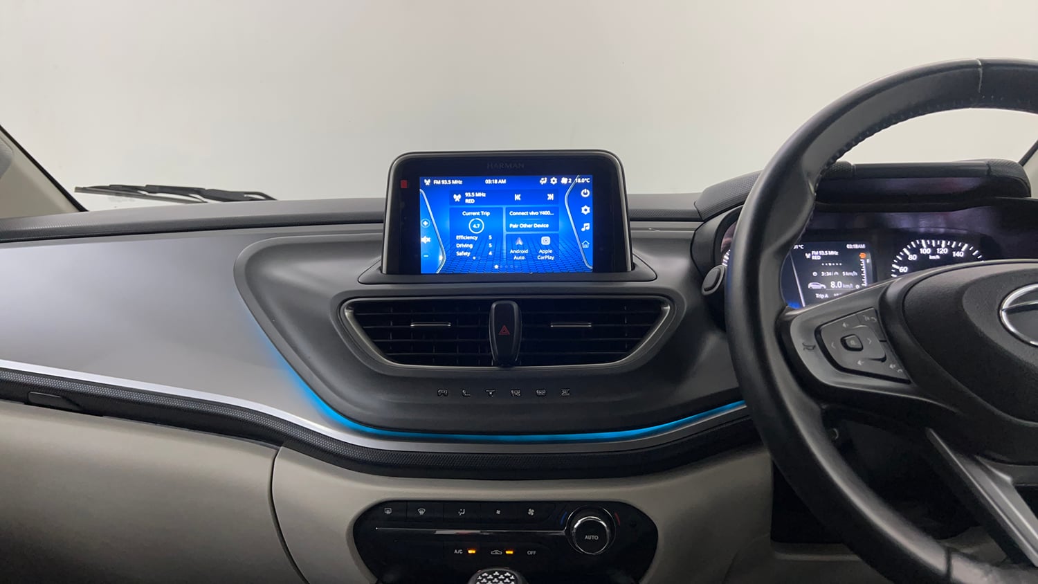 Used 2022 Tata Altroz XZA Petrol Petrol Automatic interior MUSIC SYSTEM & AC CONTROL VIEW