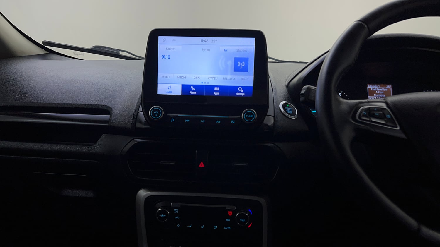 Used 2018 Ford EcoSport Titanium 1.5L Ti-VCT Petrol Manual interior MUSIC SYSTEM & AC CONTROL VIEW