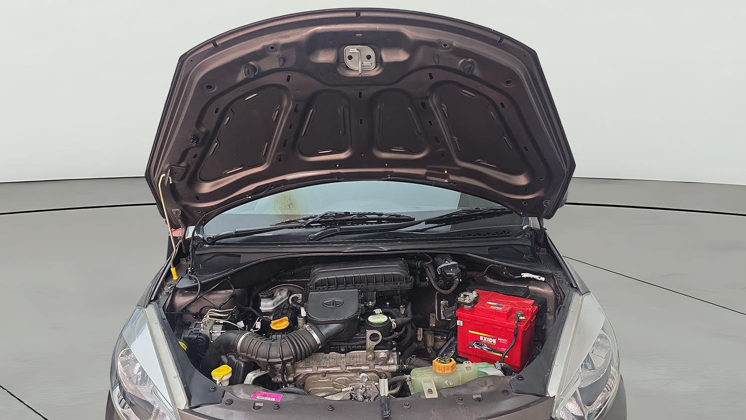 Used 2019 Tata Tiago Revotron XT Petrol Manual engine ENGINE & BONNET OPEN FRONT VIEW
