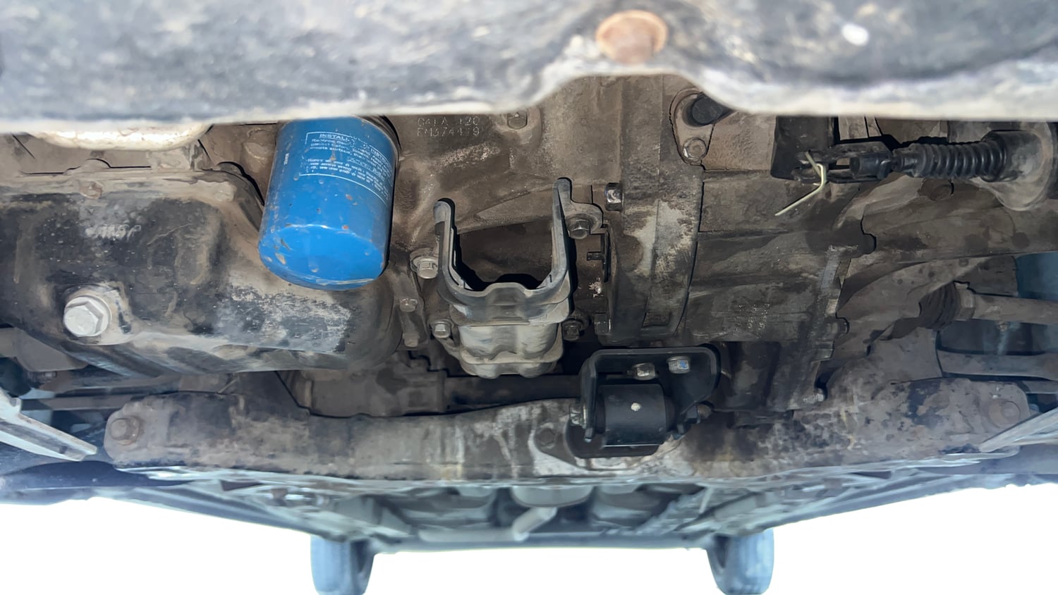 Used 2014 Hyundai Xcent S 1.2 Petrol Manual extra FRONT LEFT UNDERBODY VIEW