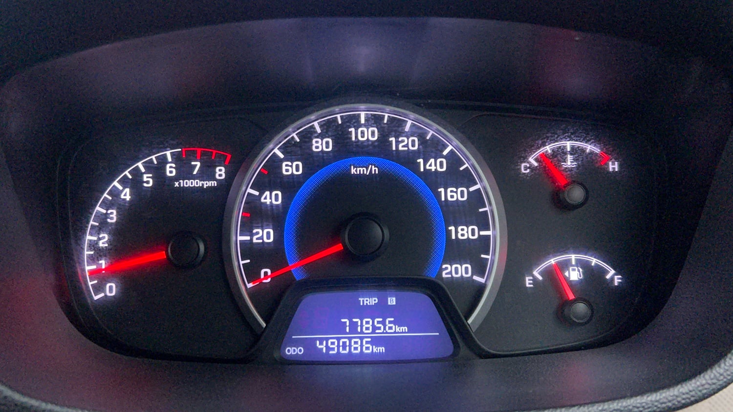 Used 2017 Hyundai Grand i10 Asta 1.2 Kappa VTVT Petrol Manual interior CLUSTERMETER VIEW
