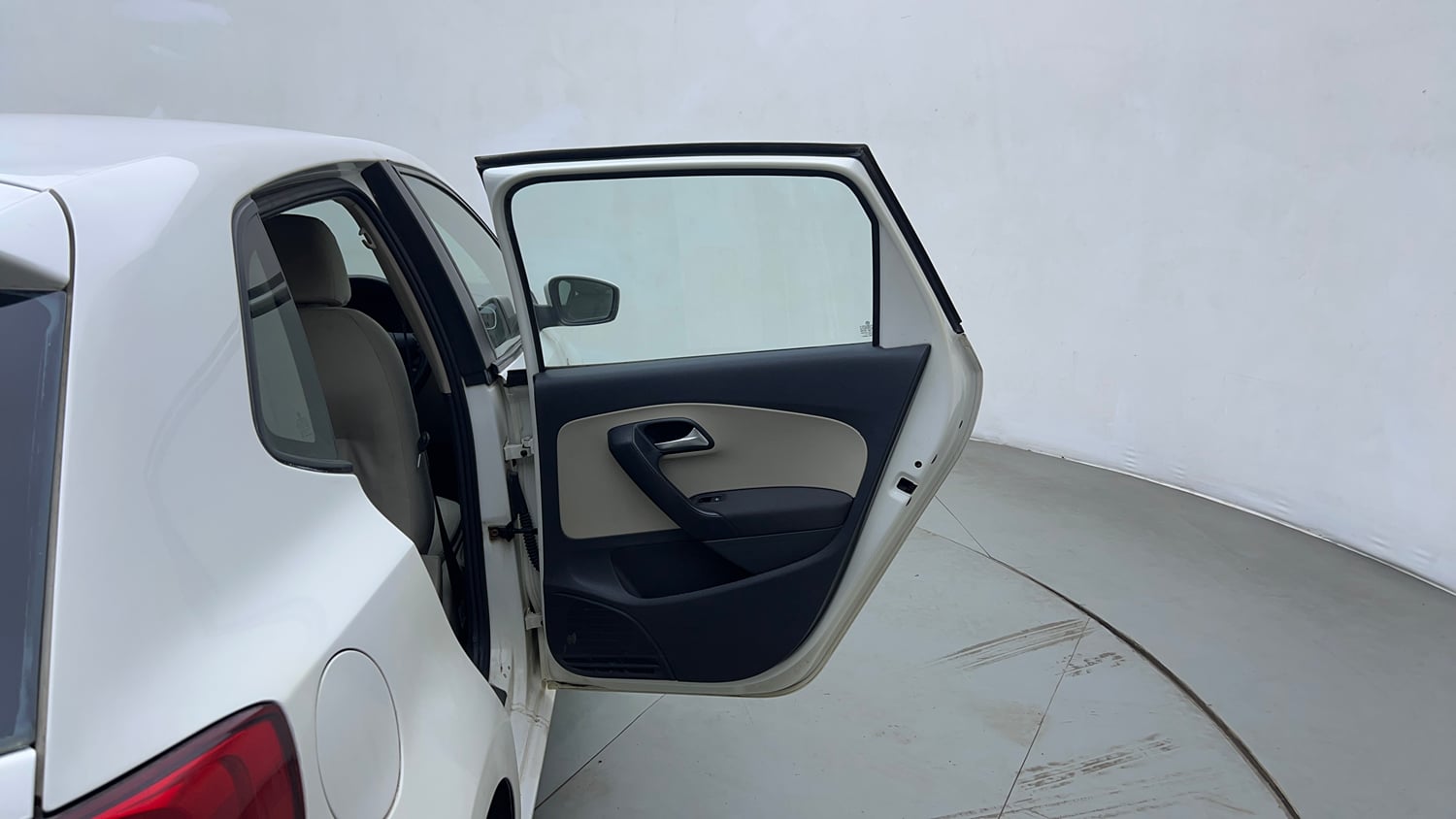 Used 2013 Volkswagen Polo Highline1.2L (P) Petrol Manual interior RIGHT REAR DOOR OPEN VIEW