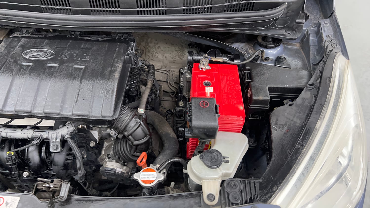Used 2015 Hyundai Grand i10 Asta AT 1.2 Kappa VTVT Petrol Automatic engine ENGINE LEFT SIDE VIEW